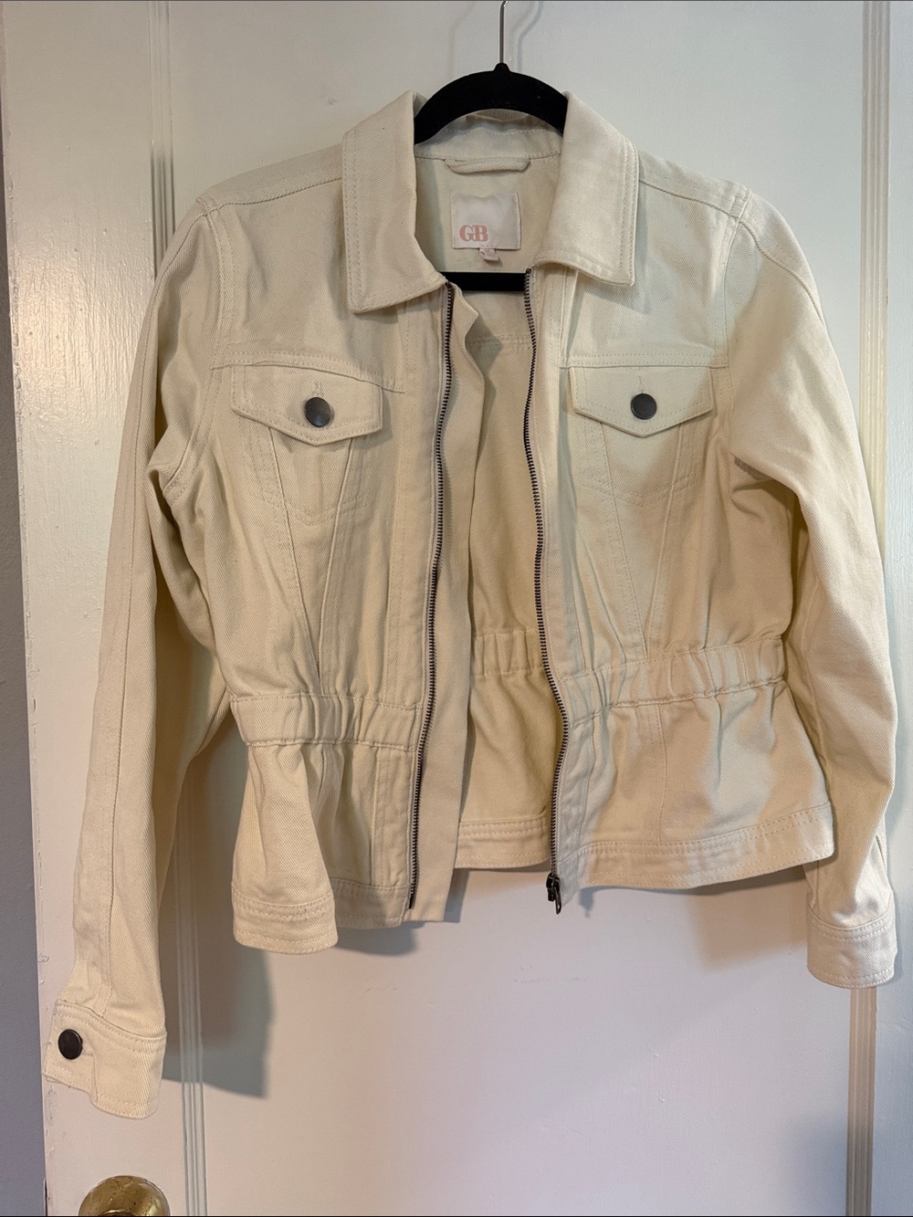 Gianni Bini Ivory Tailored Denim Jacket
